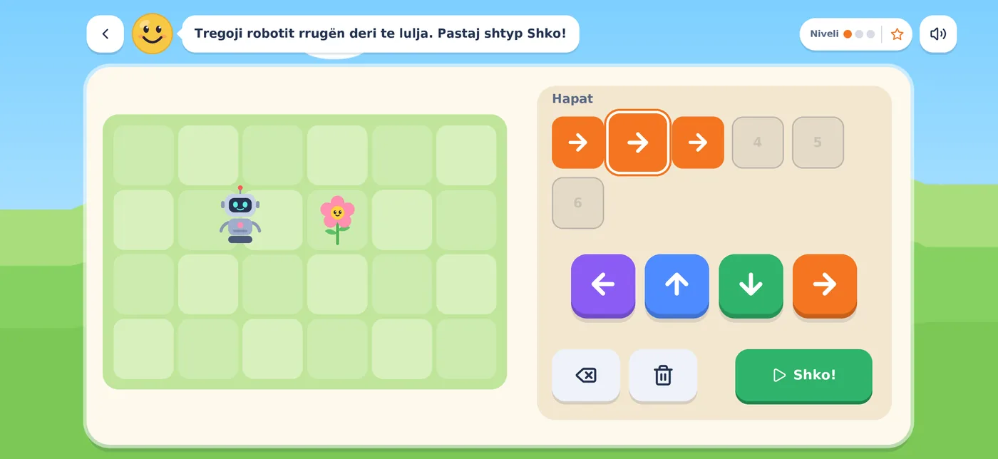 Loja me robotin në Kidly