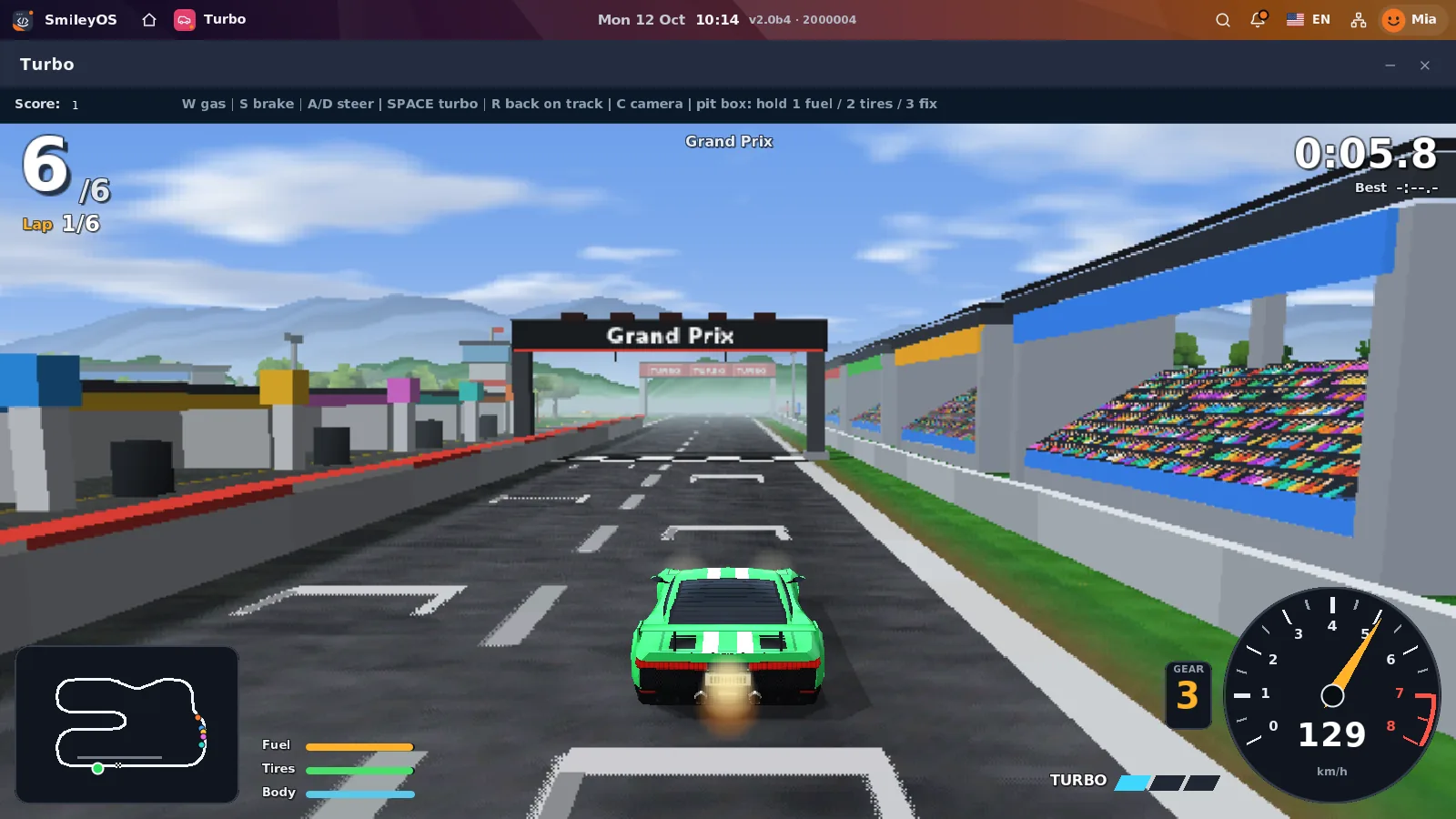 SmileyOS screenshot: Turbo